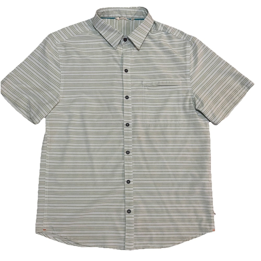 Cotopaxi Men's Medium Striped Cambio Short Sleeve Button Up Shirt